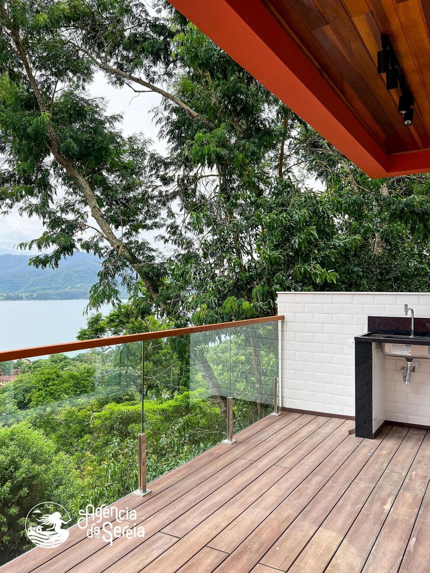 Linda Casa Com Vista Incrivel Em Condominio No Sul Da Ilha Ilhabela Bagian luar foto