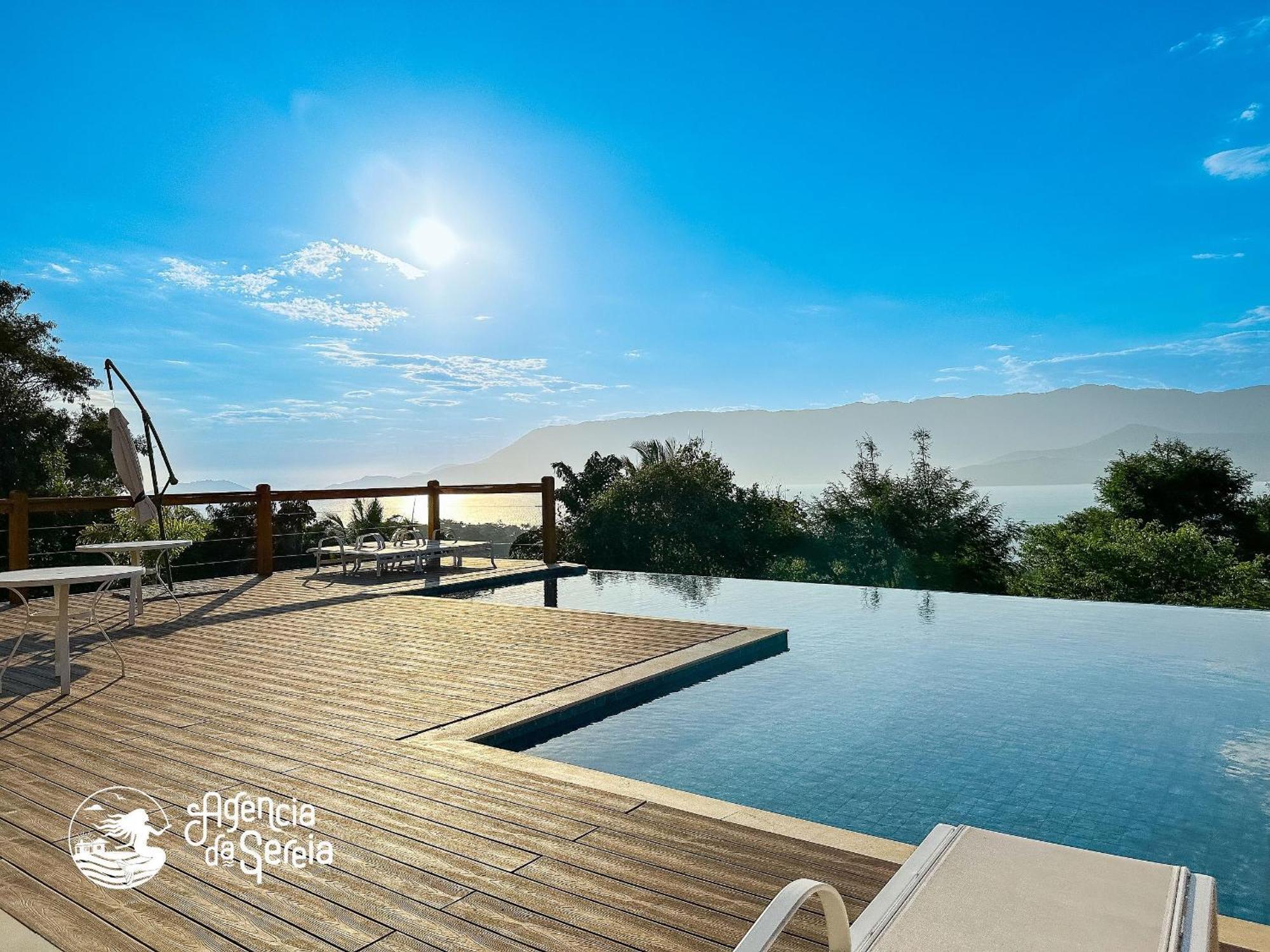 Linda Casa Com Vista Incrivel Em Condominio No Sul Da Ilha Ilhabela Bagian luar foto