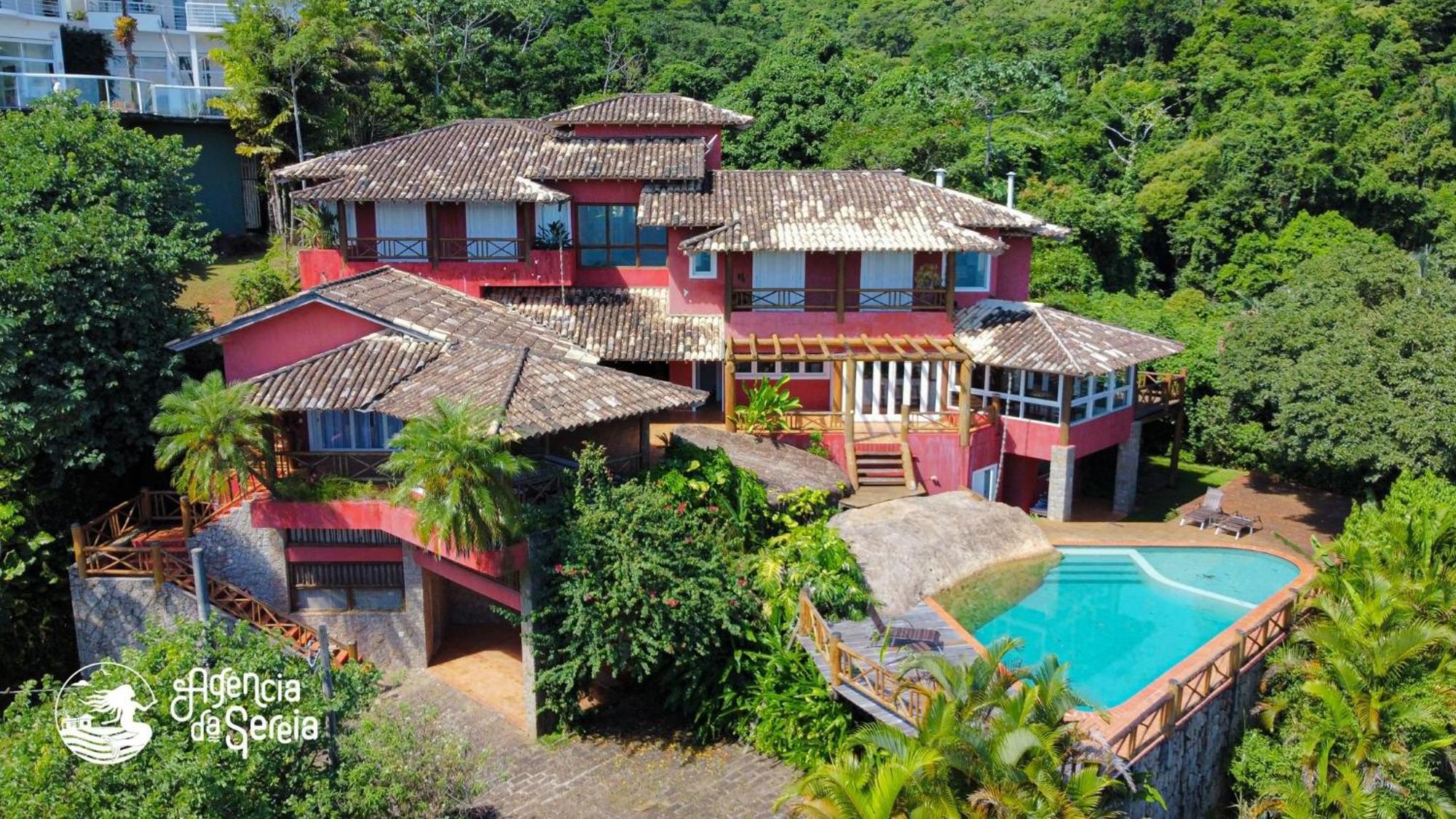 Linda Casa Com Vista Incrivel Em Condominio No Sul Da Ilha Ilhabela Bagian luar foto